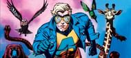 Writer Grant Morrison has Animal Man frequently break the Fourth Wall in his series, and eventually had Baker meet Morrison. (Art by Brian Bolland)